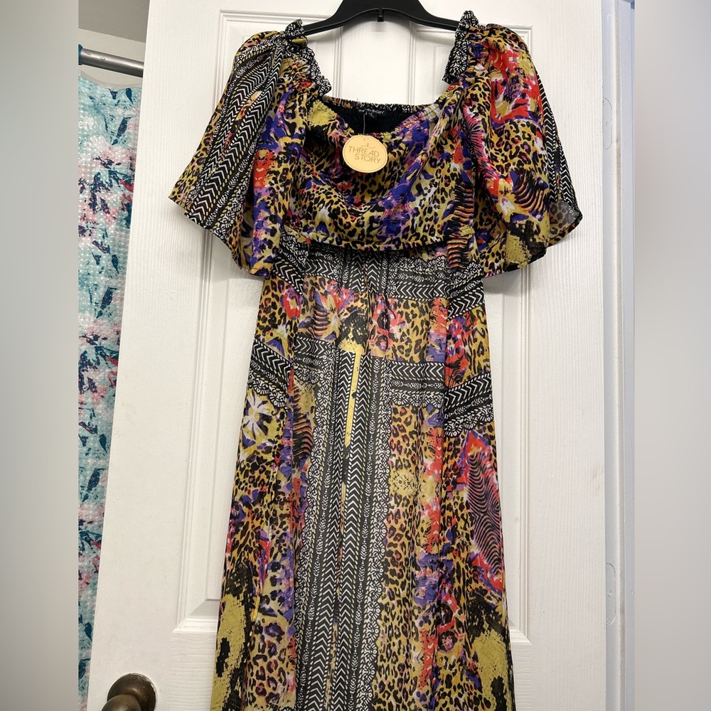 Multicolor Animal Print Dress